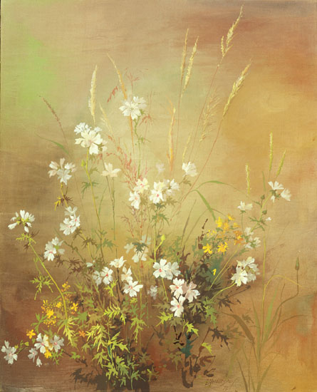 23. White malve 66 x 81 cm  or  26 x 32 in.