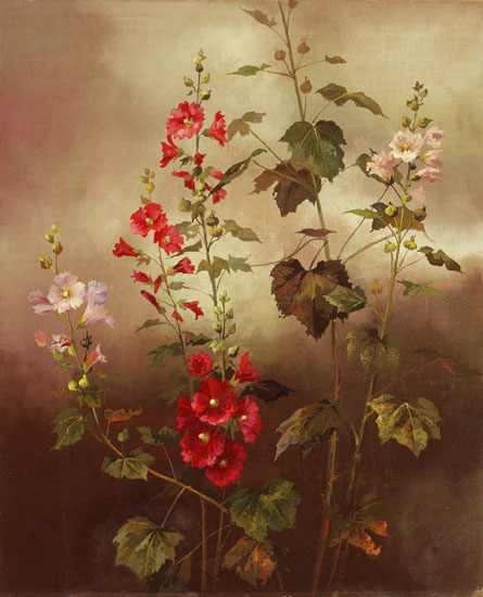 1 Hollyhocks